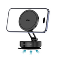 Drip Rotatable & Foldable Vacuum Suction Magnetic Phone Mount Black