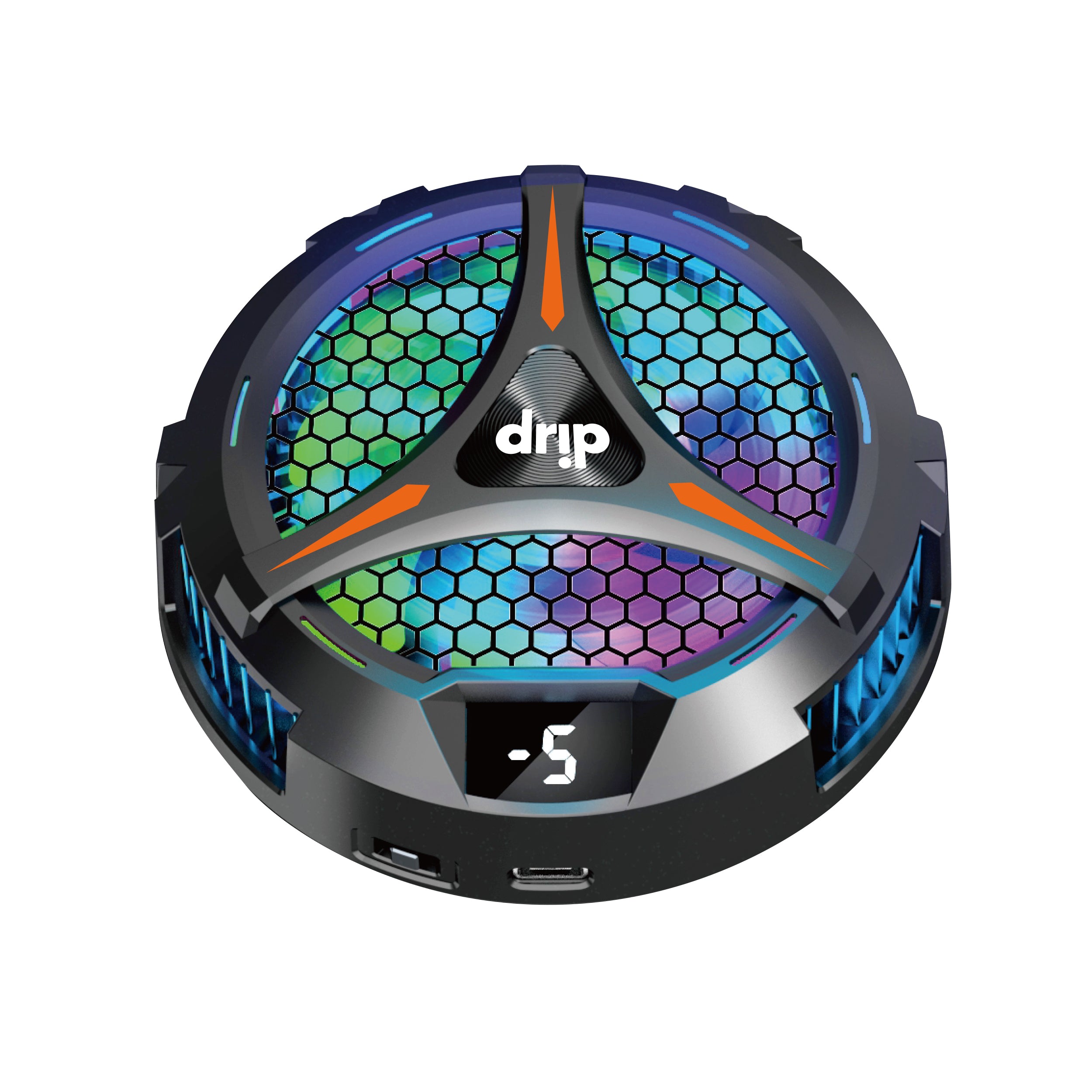 Drip Magnetic Tablet Cooling Radiator with LED Display Black