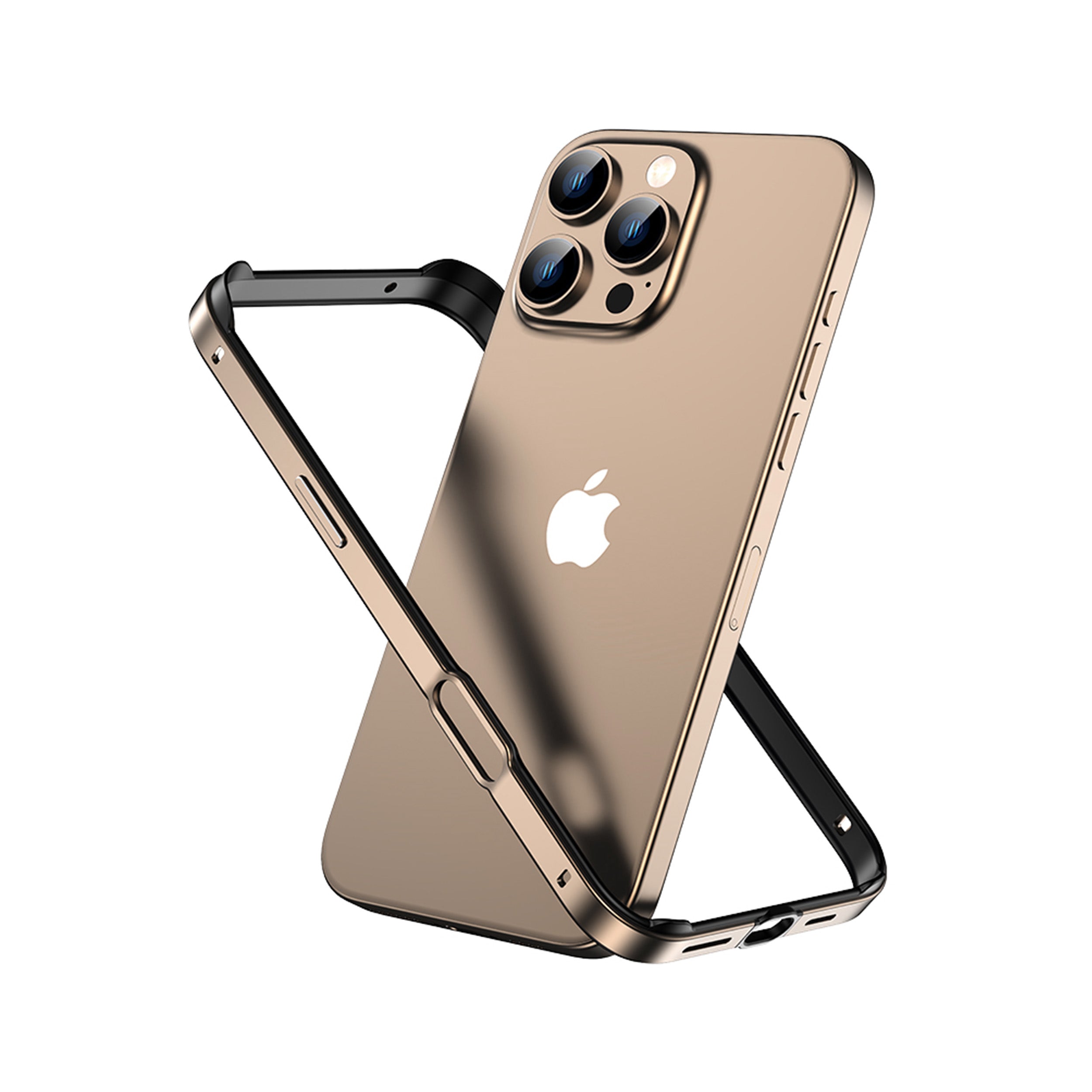 Drip Metal Frame Armor with Soft Inner Bumper for iPhone 15 & 16 Series