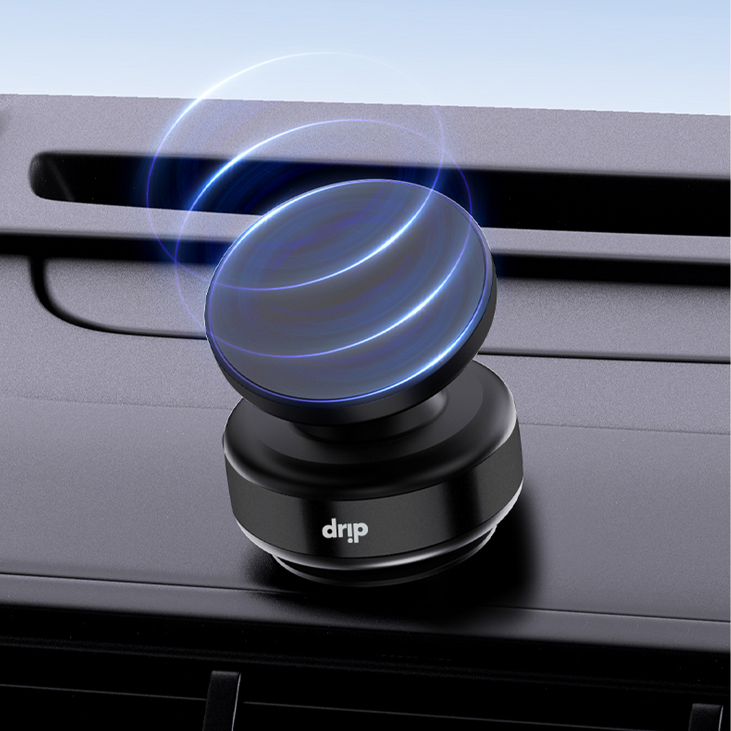 Drip 360° Magnetic Car Phone Mount with Vacuum Suction Black